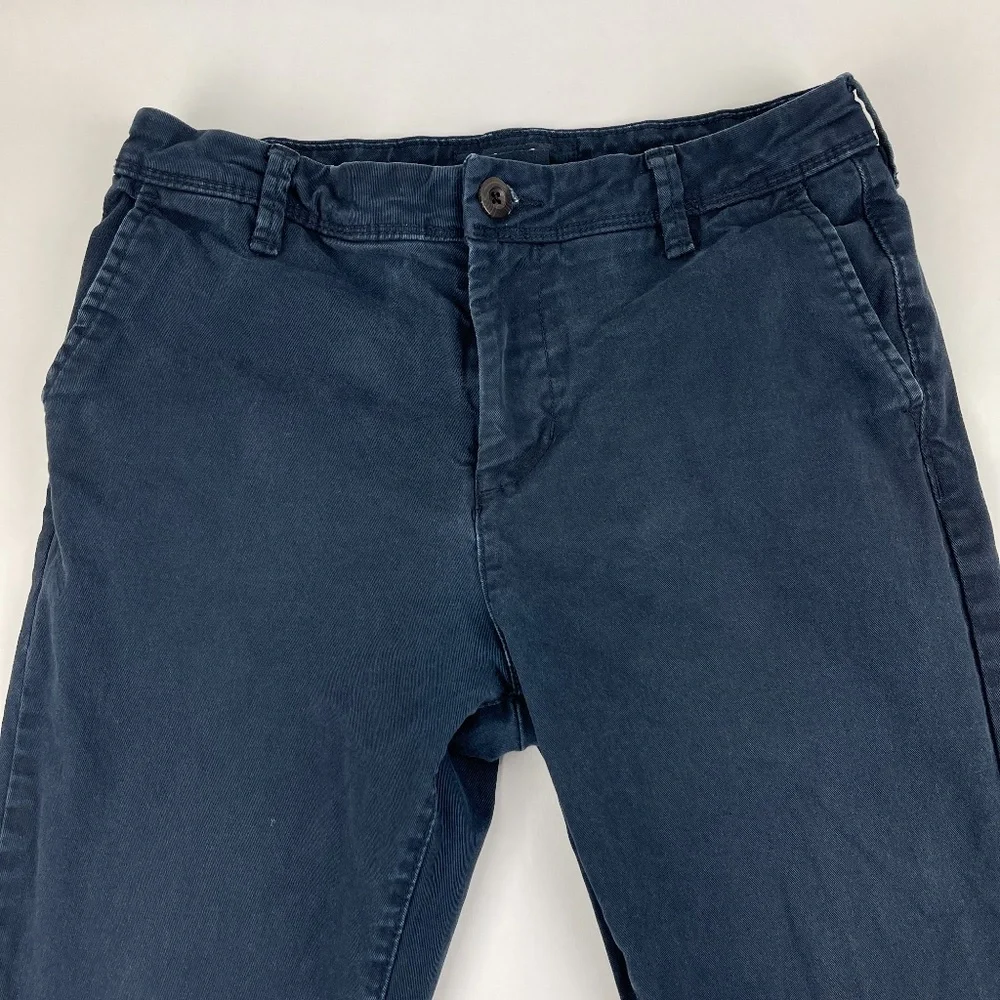 Aero Chino Pants Womens 28/30 Skinny Blue Flat Front - Picture 4 of 10